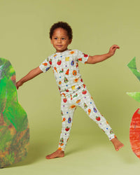 Baby Kids Bamboo Pajamas — The Very Hungry Caterpillar™ Short Sleeve Pajama Set — Image 1