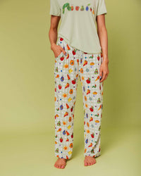Baby Kids Bamboo Pajamas — The Very Hungry Caterpillar™ Women’s Wide Leg Pants — Image 1