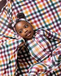 Baby Kids Bamboo Pajamas — Checkered & Charmed Bum Bum Blanket - Plush — Image 1