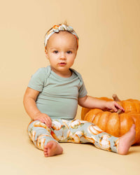 Baby Kids Bamboo Pajamas — Fall Era Bodysuit & Leggings Set — Image 1