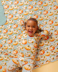 Baby Kids Bamboo Pajamas — Fall Era Bum Bum Blanket — Image 1