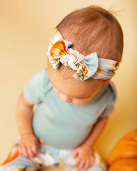 Baby Kids Bamboo Pajamas — Fall Era Headwrap — Image 1