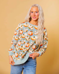 Baby Kids Bamboo Pajamas — Fall Era Women's Relaxed Crew Neck Sweatshirt — Image 1