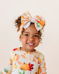 Baby Kids Bamboo Pajamas — Fall Or Nothing Biggie Bow — Image 1