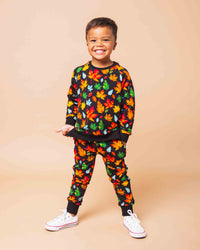Baby Kids Bamboo Pajamas — Fallow The Leader Jogger Set — Image 1
