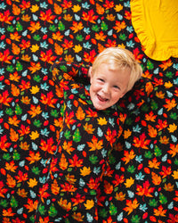 Baby Kids Bamboo Pajamas — Fallow The Leader Ruffle Bum Bum Blanket — Image 1