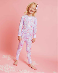 Baby Kids Bamboo Pajamas — Feelin' Snow Pretty Long Sleeve Pajama Set — Image 1