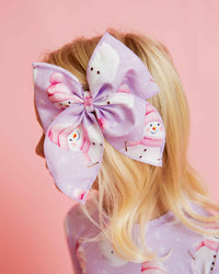 Baby Kids Bamboo Pajamas — Feelin' Snow Pretty Woven Alligator Clip — Image 1