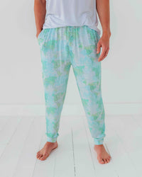 Baby Kids Bamboo Pajamas — For What It's Earth Men's Pants - Green — Image 1