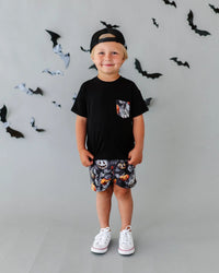 Baby Kids Bamboo Pajamas — Fright Club T-Shirt & Shorts Set — Image 1