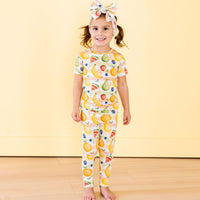 Baby Kids Bamboo Pajamas — Fruit for Thought Two-Piece Pajama Set — Image 1