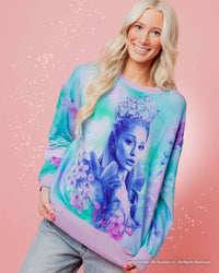 Baby Kids Bamboo Pajamas — Wicked Glinda Women's Relaxed Sweatshirt — Image 1