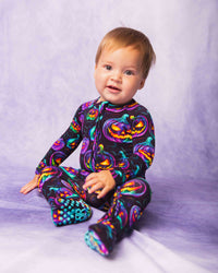 Baby Kids Bamboo Pajamas — Glow Getter Footie — Image 1