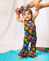 Baby Kids Bamboo Pajamas — Glow Hard or Glow Home Backless Jumpsuit — Image 1