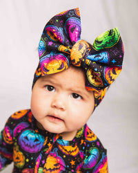 Baby Kids Bamboo Pajamas — Glow Hard or Glow Home Biggie Bow — Image 1