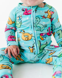 Baby Kids Bamboo Pajamas — Go With The Float Convertible Romper — Image 1