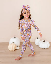 Baby Kids Bamboo Pajamas — Gobble 'til You Wobble Two-Piece Pajama Set - Pink — Image 1