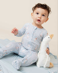 Baby Kids Bamboo Pajamas — Goose on the Loose Convertible Romper — Image 1