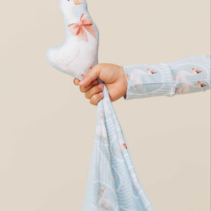Baby Kids Bamboo Pajamas — Goose on the Loose Lovey — Image 1