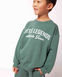 Baby Kids Bamboo Pajamas — Little Legends Crew Neck Sweatshirt — Image 1