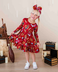 Baby Kids Bamboo Pajamas — Harry Potter™ Girls Dress & Shorts Set — Image 1