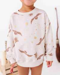Baby Kids Bamboo Pajamas — Harry Potter™ Hedwig’s Flight Crew Neck Sweatshirt — Image 1