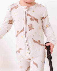 Baby Kids Bamboo Pajamas — Harry Potter™ Hedwig’s Flight Convertible Romper — Image 1