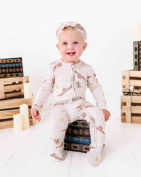 Baby Kids Bamboo Pajamas — Harry Potter™ Hedwig’s Flight Footie — Image 1