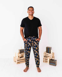 Baby Kids Bamboo Pajamas — Harry Potter™ Hogwarts Night Sky Men's Pants — Image 1
