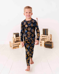 Baby Kids Bamboo Pajamas — Harry Potter™ Hogwarts Night Sky Two-Piece Pajama Set — Image 1