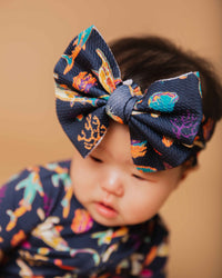 Baby Kids Bamboo Pajamas — Hammer Time Biggie Bow — Image 1