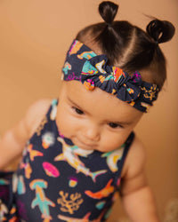Baby Kids Bamboo Pajamas — Hammer Time Headwrap — Image 1