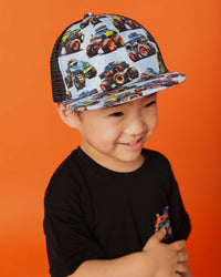 Baby Kids Bamboo Pajamas — Trucks Are My Jam Hat — Image 1