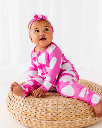 Baby Kids Bamboo Pajamas — Heart It All Before Convertible Ruffle Romper — Image 1