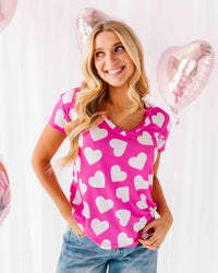 Baby Kids Bamboo Pajamas — Heart It All Before Women's T-Shirt — Image 1