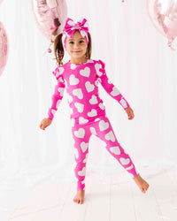 Baby Kids Bamboo Pajamas — Heart It All Before Two-Piece Pajama Set — Image 1