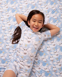 Baby Kids Bamboo Pajamas — Harry Potter™ Hedwig's Sky Mail Bum Bum Blanket — Image 1