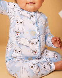Baby Kids Bamboo Pajamas — Harry Potter™ Hedwig's Sky Mail Convertible Romper — Image 1