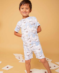 Baby Kids Bamboo Pajamas — Harry Potter™ Hedwig's Sky Mail Short Sleeve Pajama Shorts Set — Image 1
