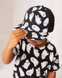 Baby Kids Bamboo Pajamas — Here Ghost Nothing Hat — Image 1