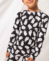 Baby Kids Bamboo Pajamas — Here Ghost Nothing Long Sleeve Pajama Set — Image 1