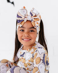 Baby Kids Bamboo Pajamas — Hide and Ghost Seek Biggie Bow — Image 1