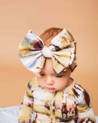 Baby Kids Bamboo Pajamas — Horse of Course Biggie Bow — Image 1