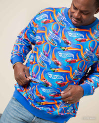 Baby Kids Bamboo Pajamas — Hot Wheels™ Full Throttle Adult Unisex Crew Neck Sweatshirt — Image 1