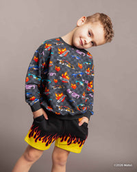 Baby Kids Bamboo Pajamas — Hot Wheels™ Heart Racers Crew Neck Sweatshirt — Image 1