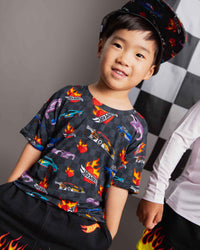 Baby Kids Bamboo Pajamas — Hot Wheels™ Heart Racers T-Shirt — Image 1