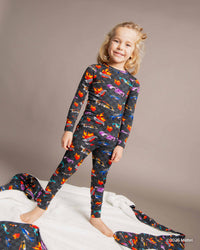 Baby Kids Bamboo Pajamas — Hot Wheels™ Heart Racers Long Sleeve Pajama Set — Image 1
