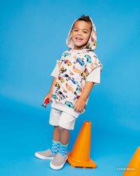 Baby Kids Bamboo Pajamas — Hot Wheels™ Rebel Racer Hooded T-Shirt + Shorts Set — Image 1