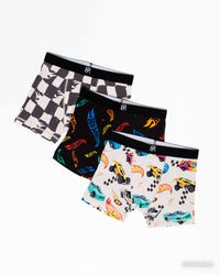 Baby Kids Bamboo Pajamas — Hot Wheels™ Rebel Racer 3-Pack Boy's Boxer Brief Underwear — Image 1