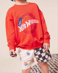 Baby Kids Bamboo Pajamas — Hot Wheels™ Turbo Crew Neck Sweatshirt — Image 1